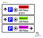 Parkleitsystem Wegweiser